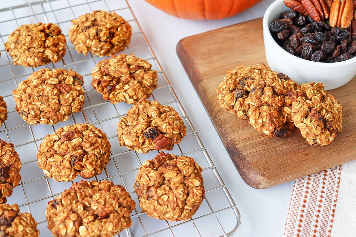 Galletas de avena, calabaza y pacana