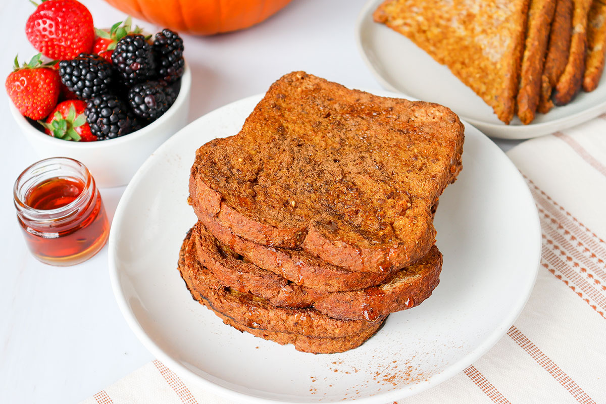 Tostadas francesas veganas de calabaza