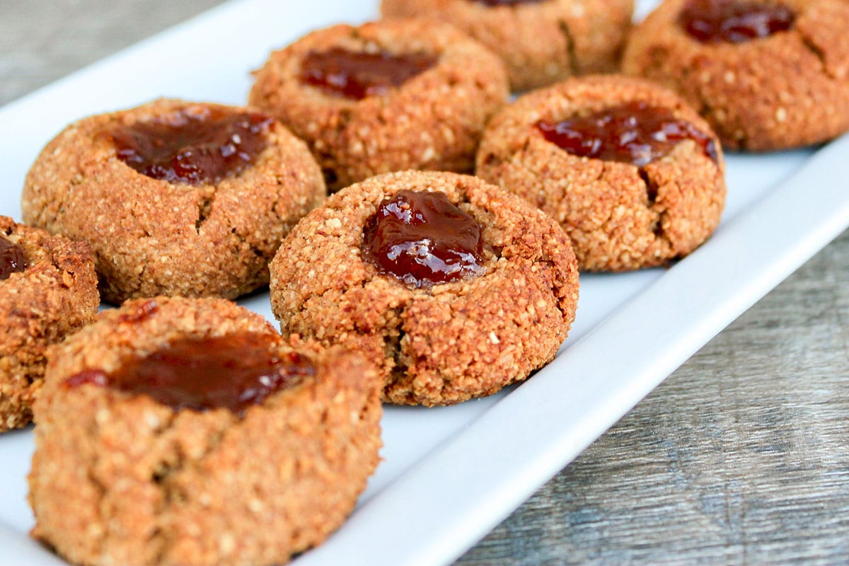 Jammin’ Almond Thumbprint Cookies