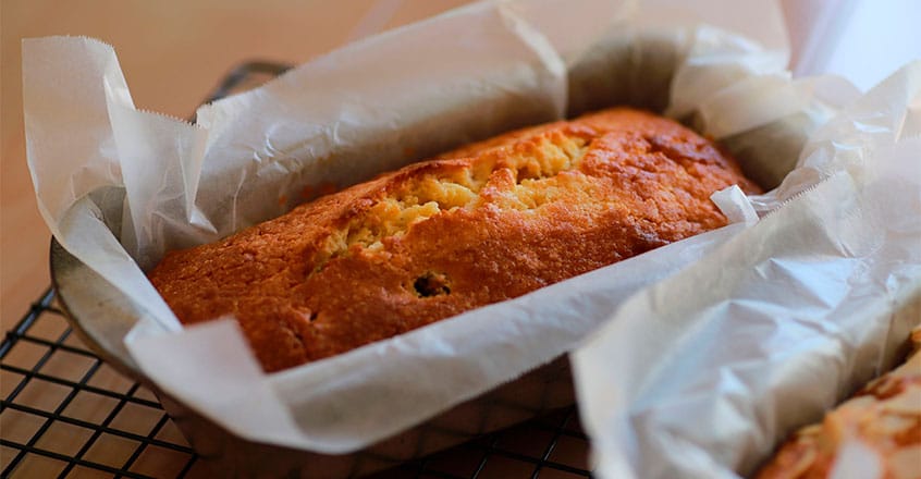 Lemon Corn Pound Cake & Glaze