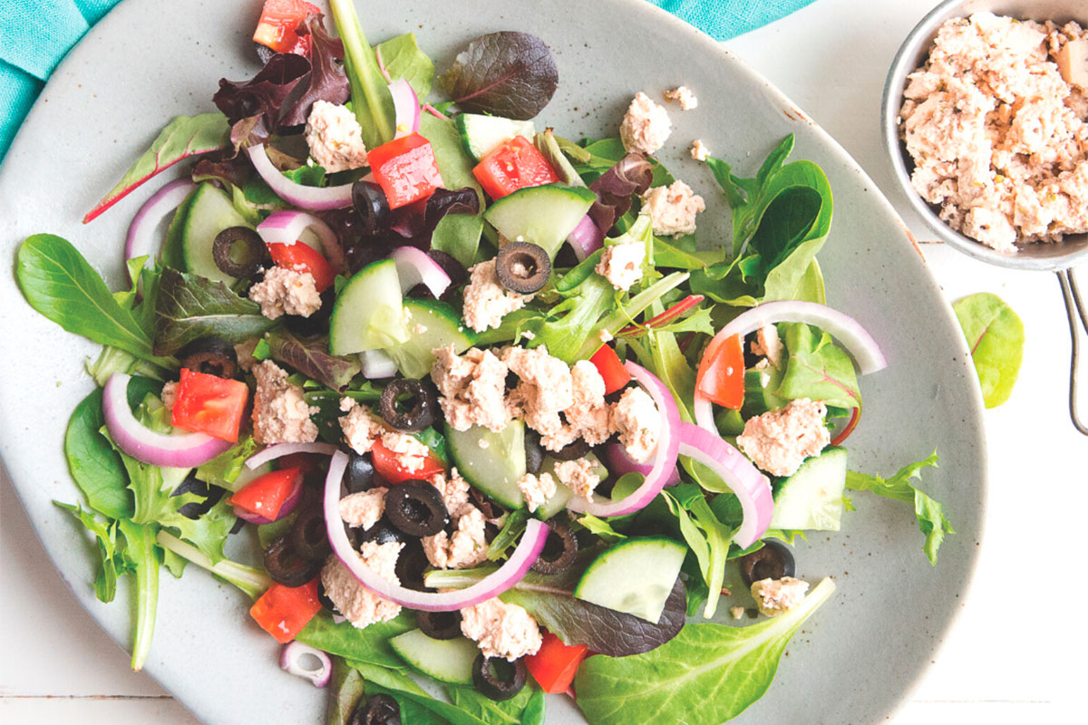 Greek Salad with Tofu "Feta"