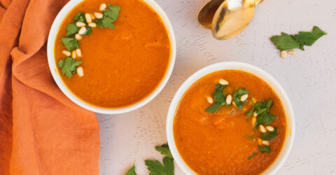 Whole Food, Plant-Based Carrot Ginger Soup