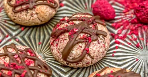 Vegan Chocolate Raspberry Cream Cookies